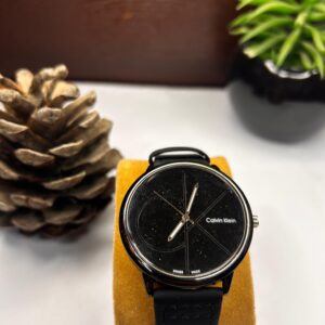 black smart slim watch