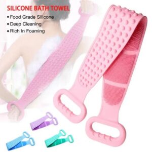 premium quality silicon double sided bath scrubber belt