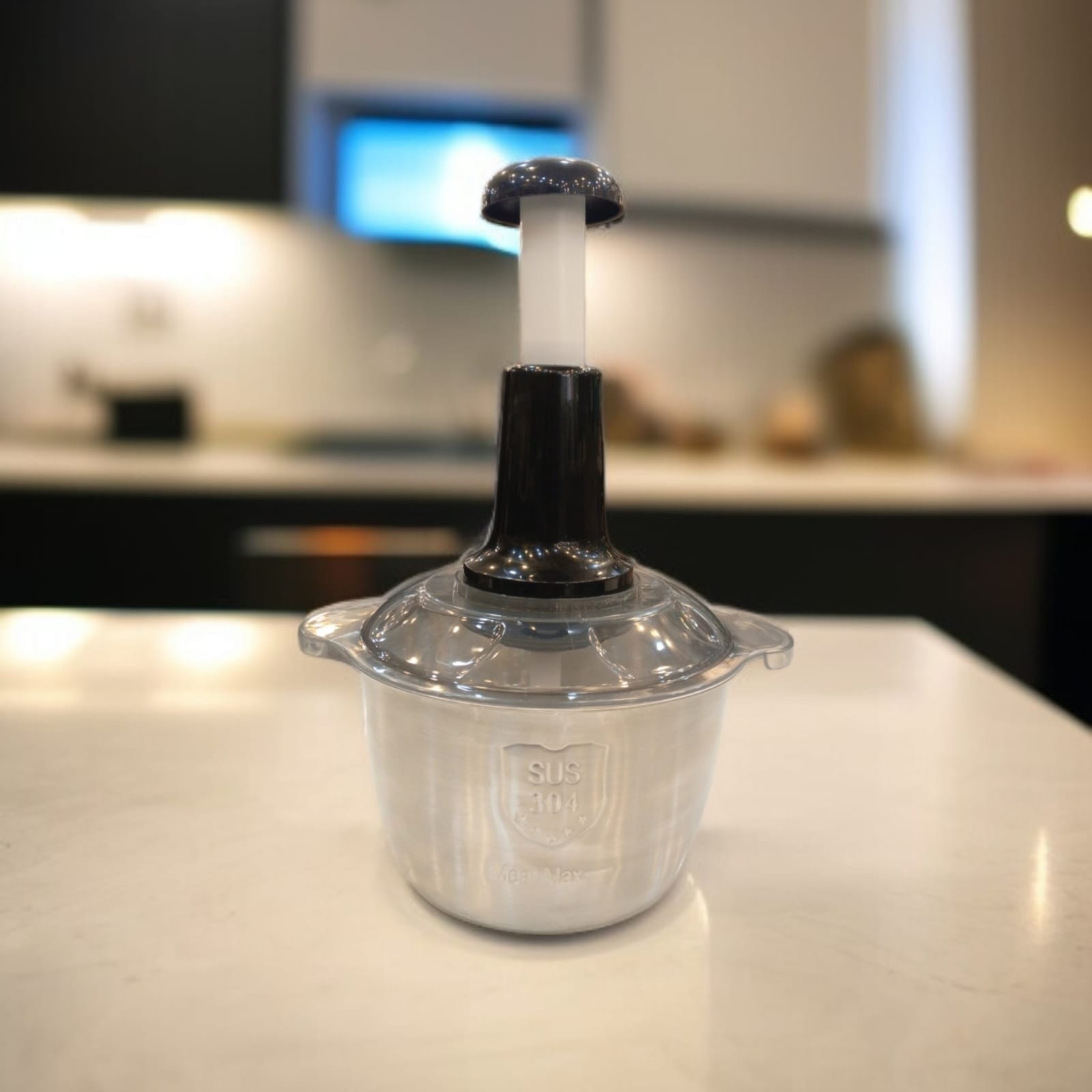 up down hand pressure vegetable chopper steel bowl 2.liter up down hand pressure vegetable chopper steel bowl 2.liter